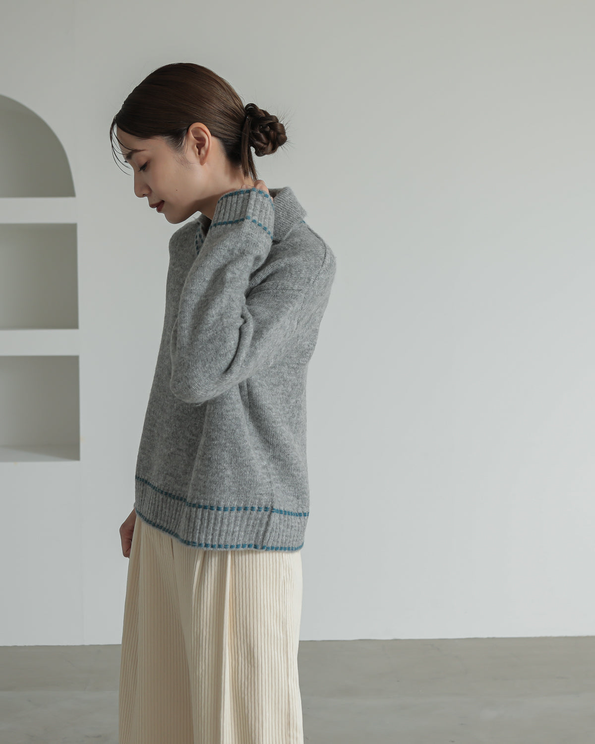skipper collar pullover