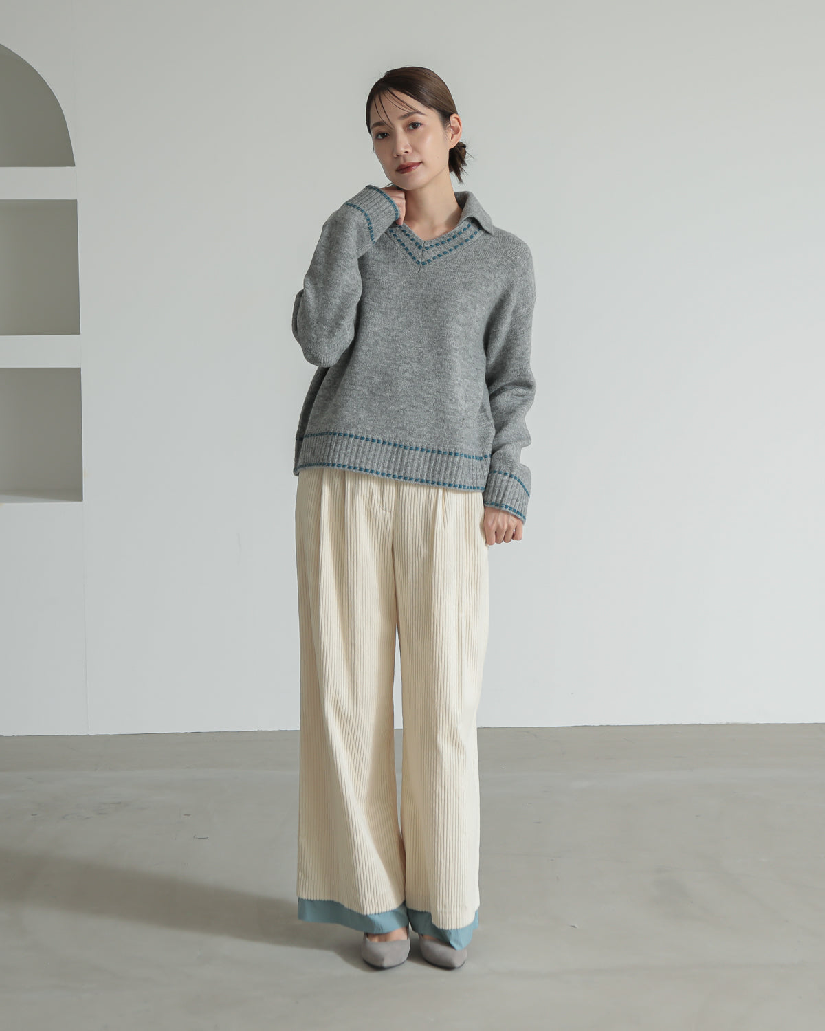 skipper collar pullover