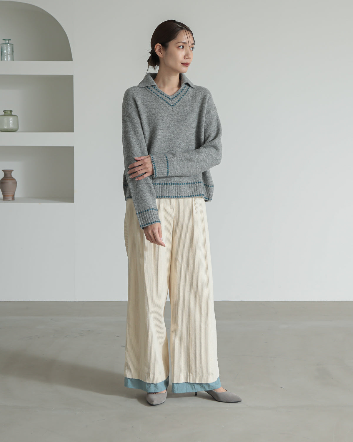 skipper collar pullover