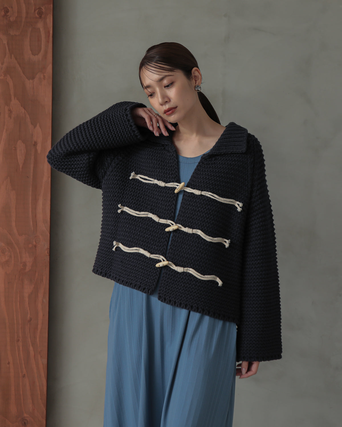 1.5g torgu button cardigan