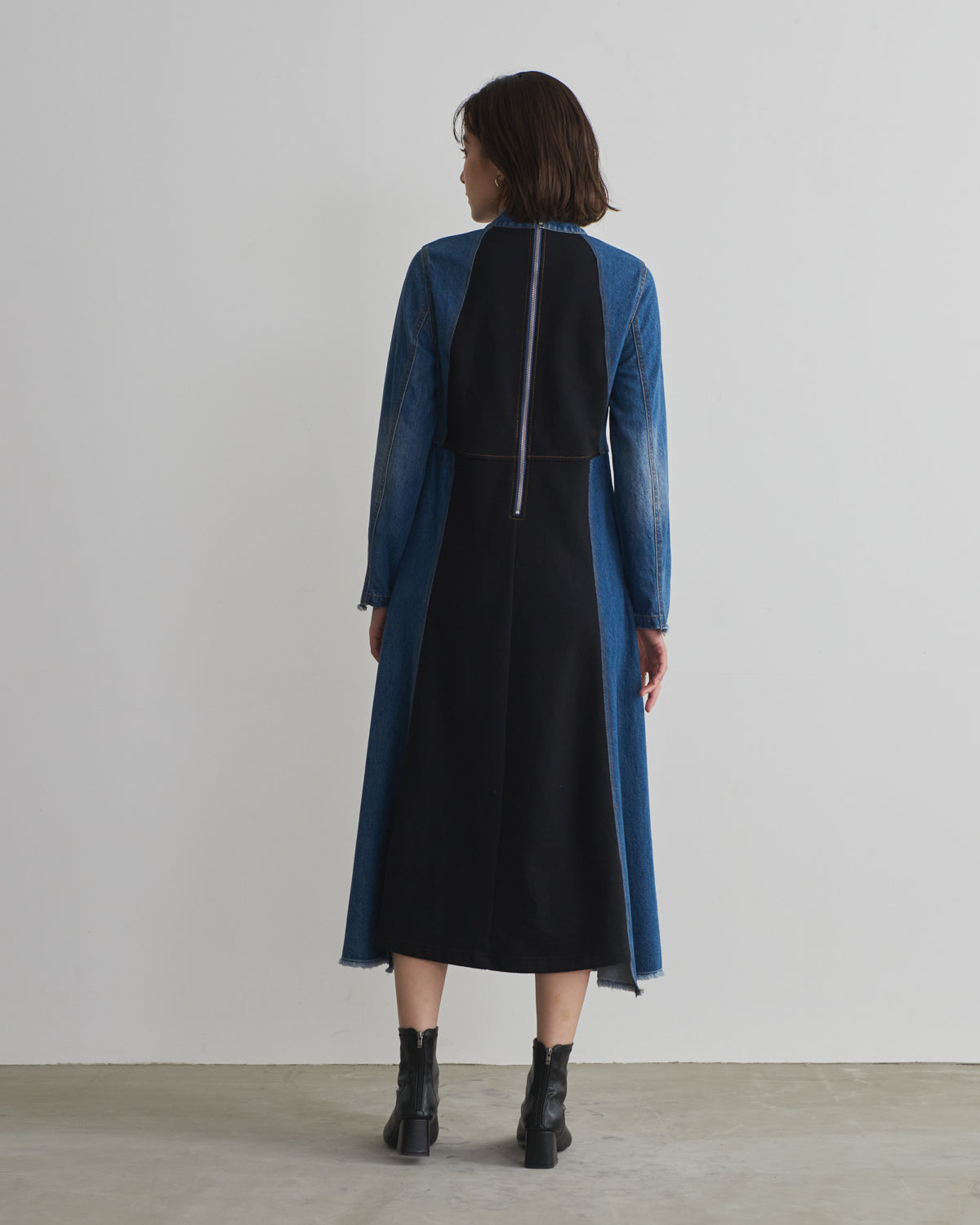 denim switching one piece