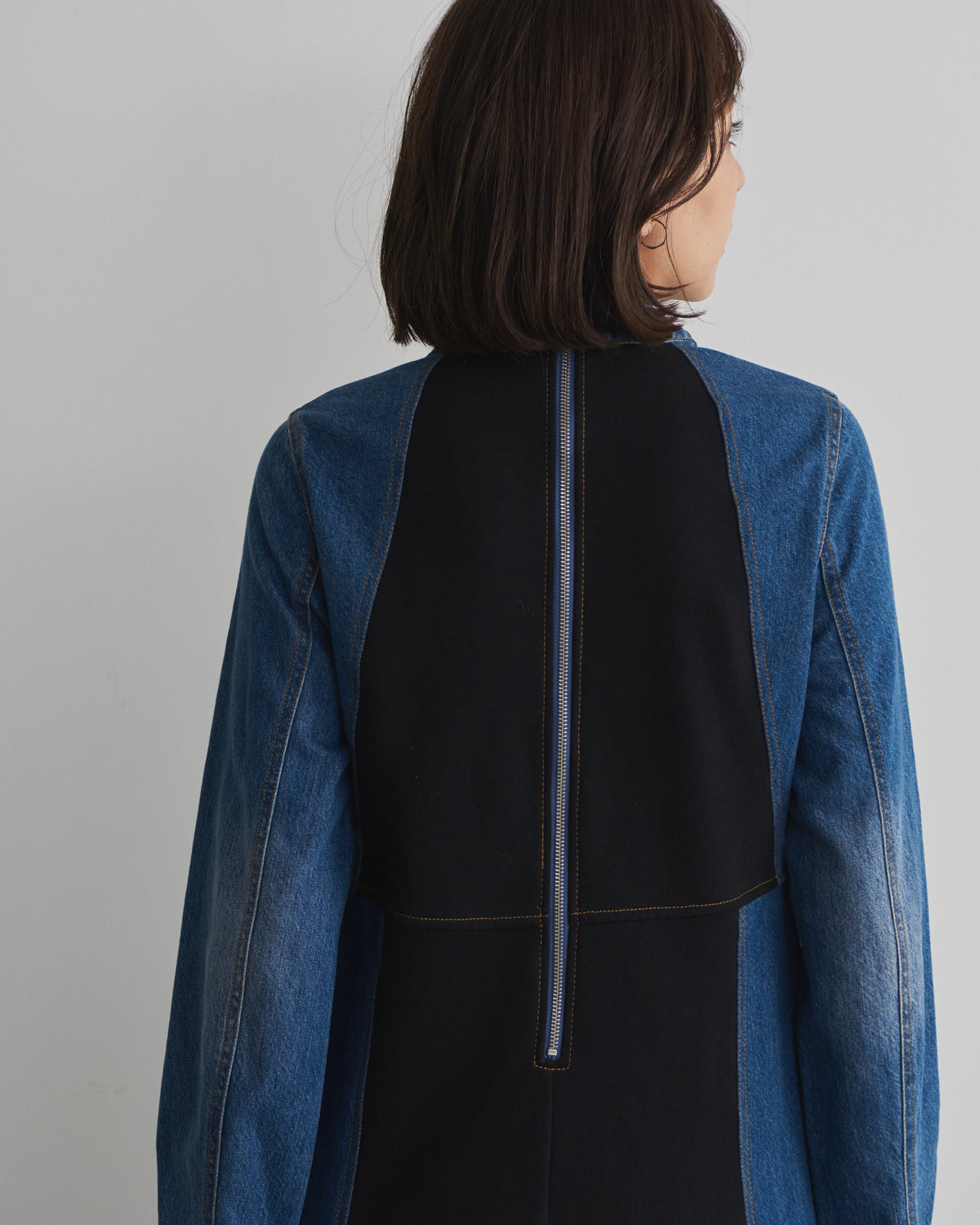 denim switching one piece