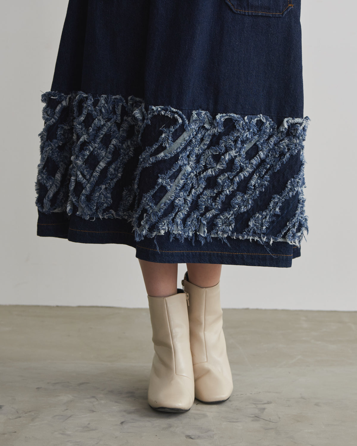 denim tape skirt