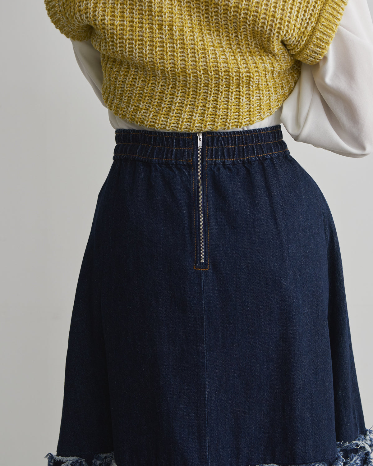 denim tape skirt