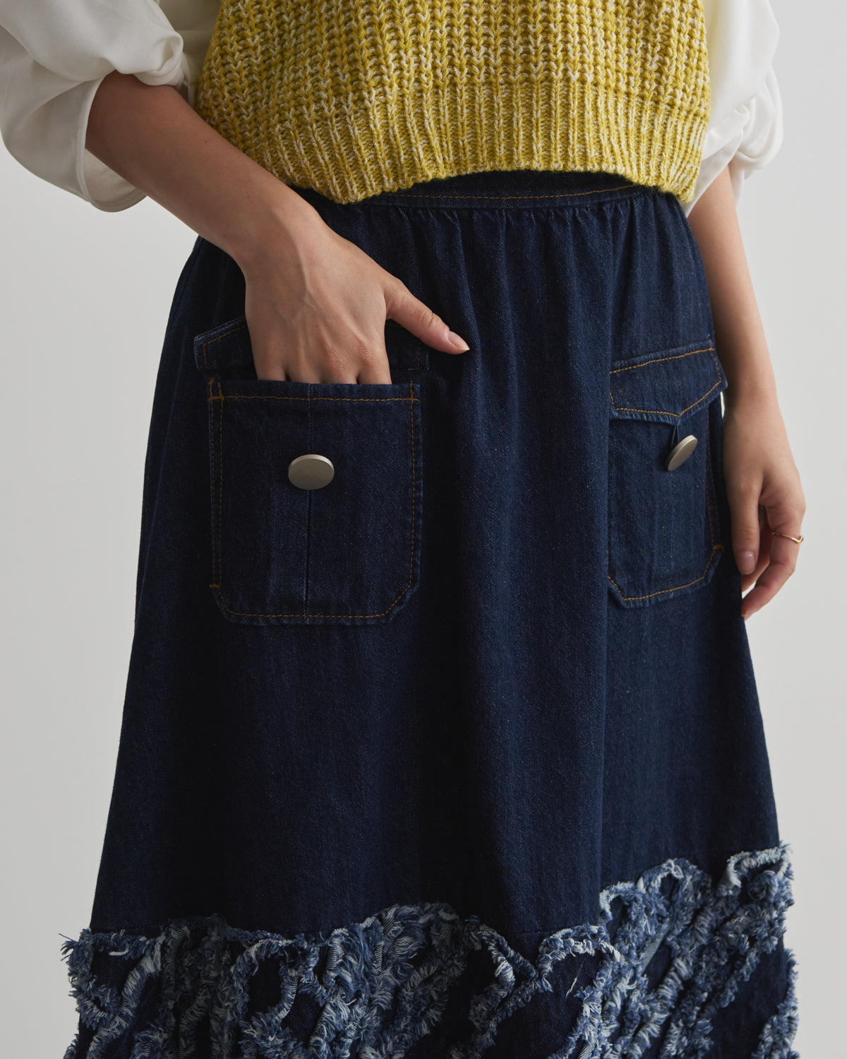 denim tape skirt