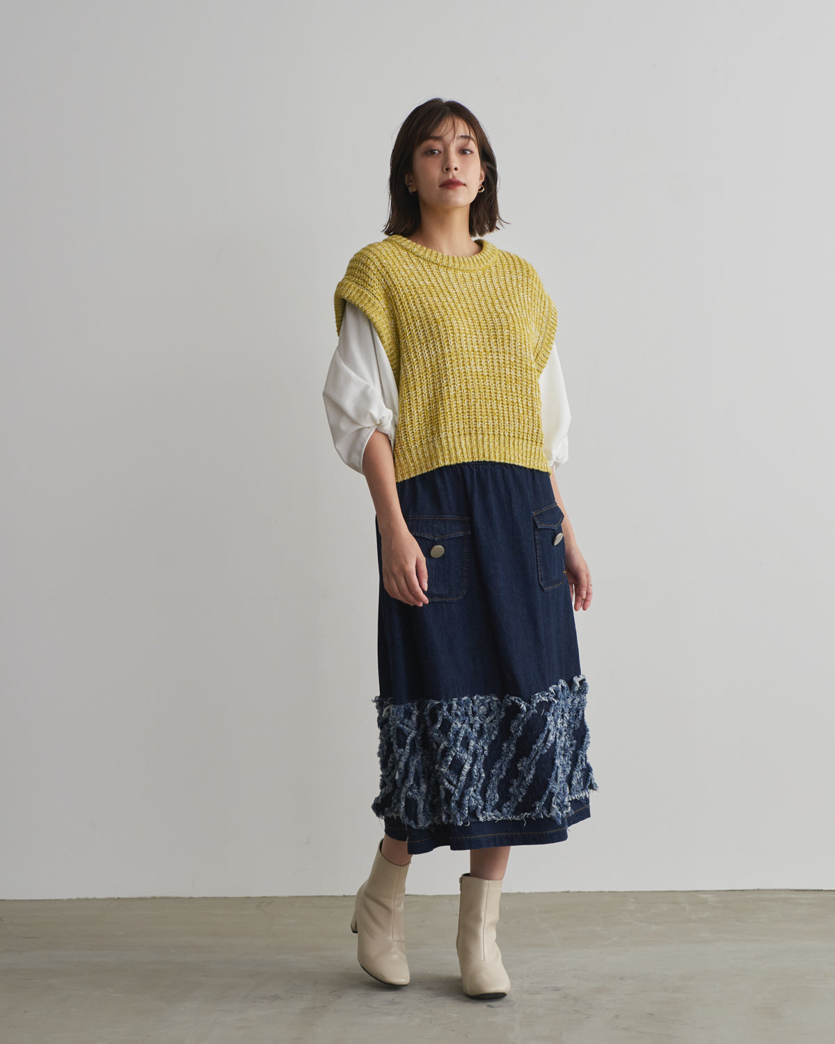 denim tape skirt