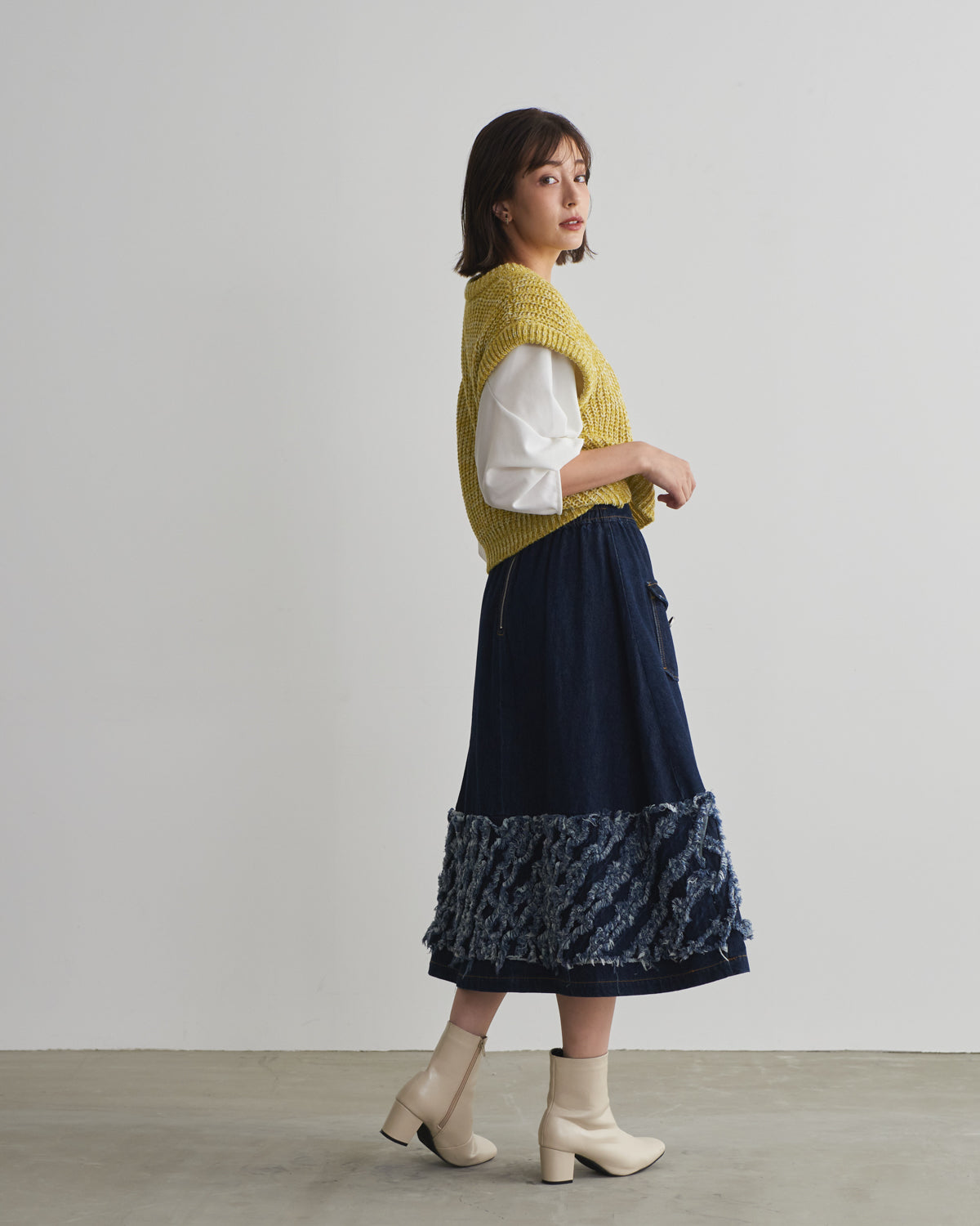 denim tape skirt