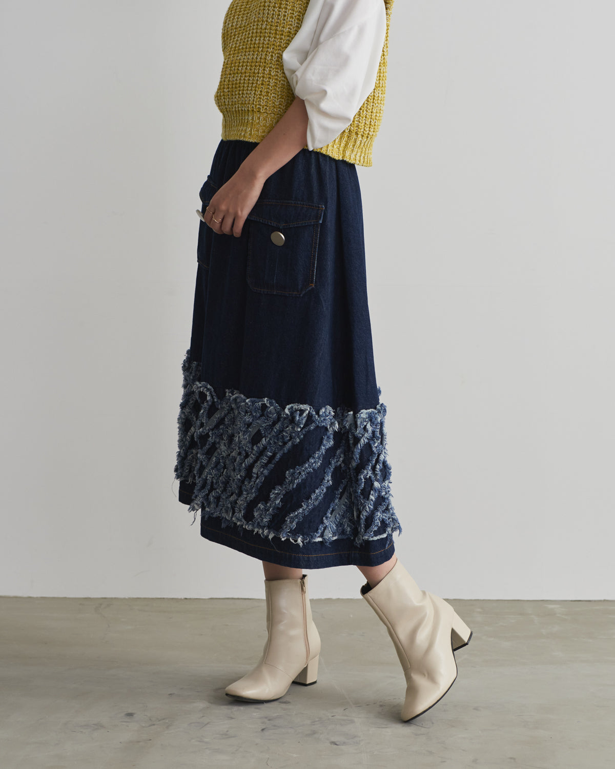 denim tape skirt