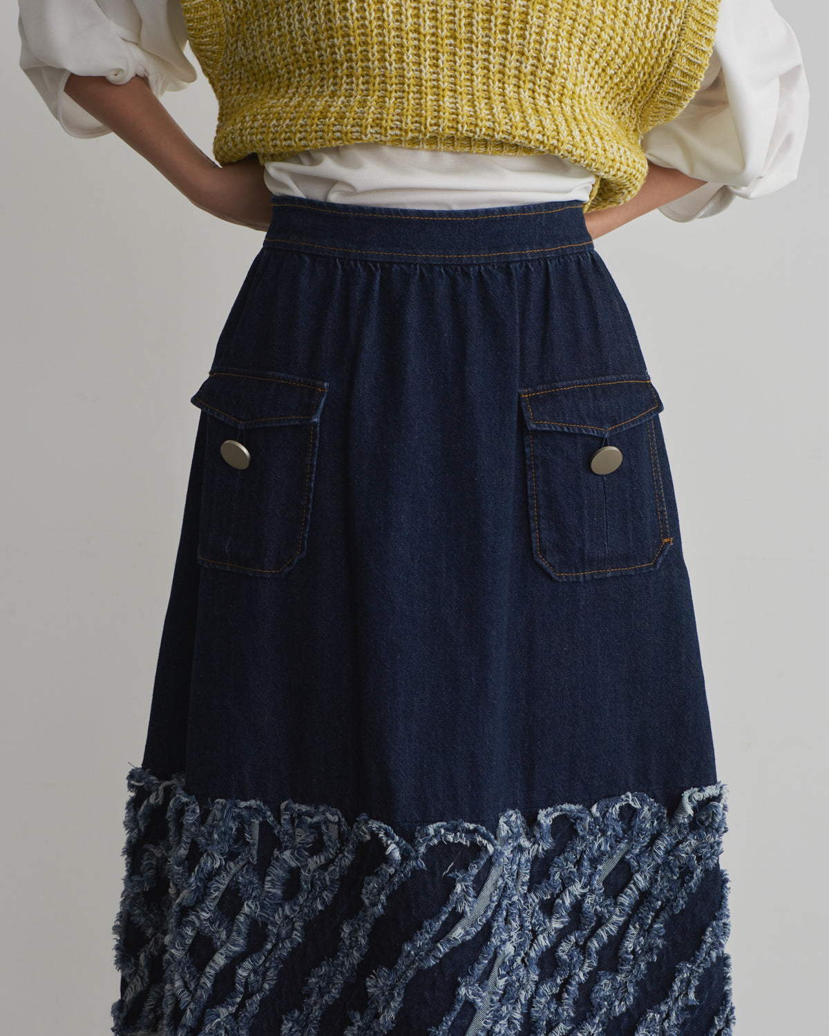 denim tape skirt