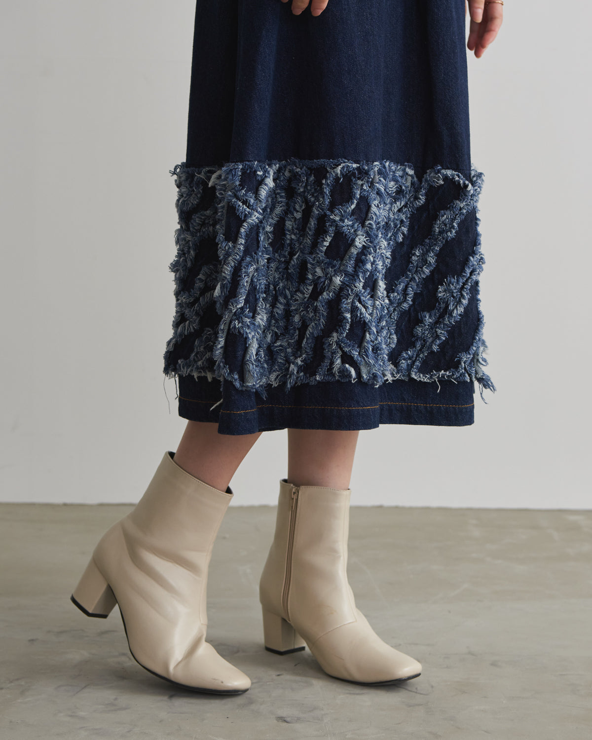 denim tape skirt
