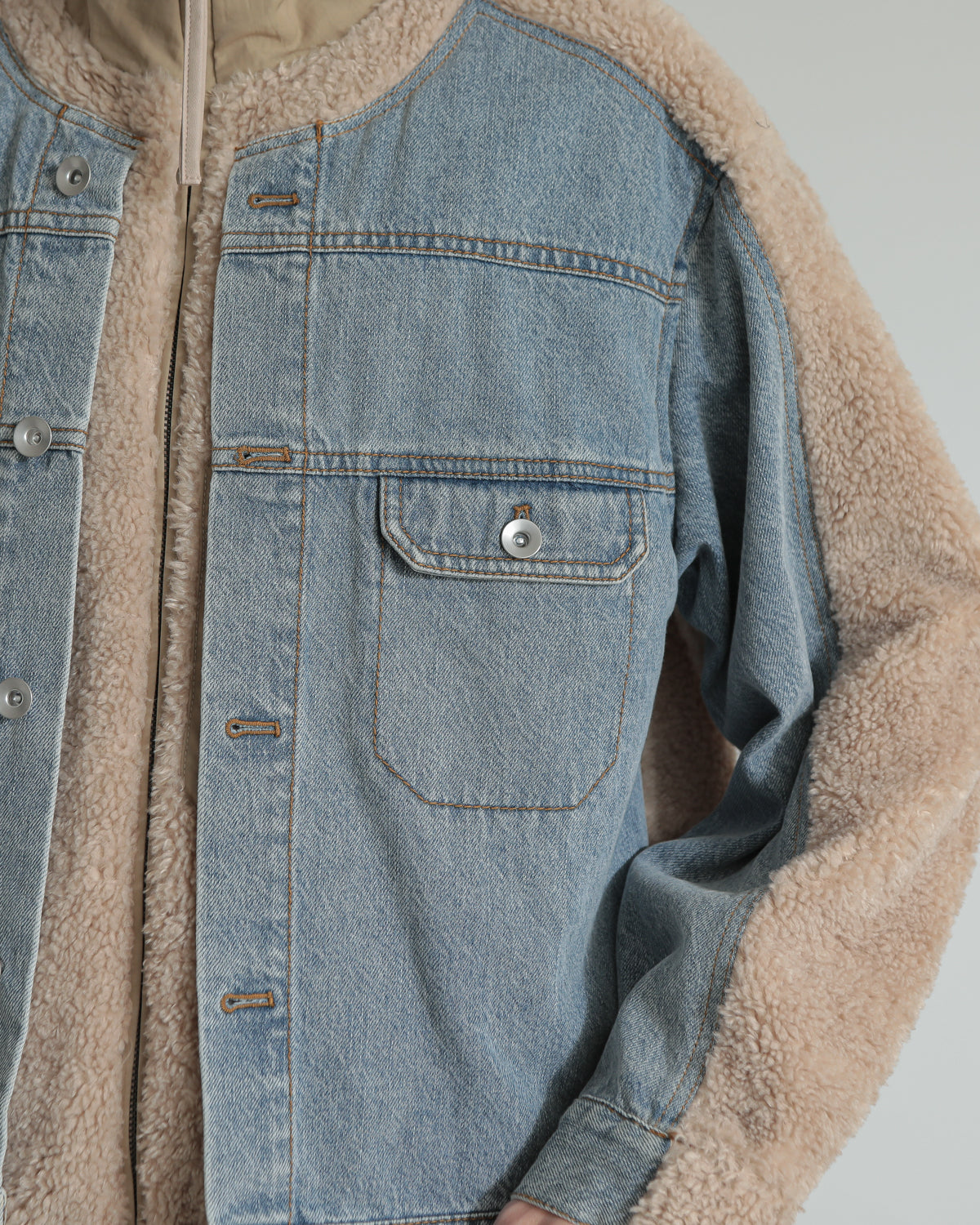 boa x denim jacket
