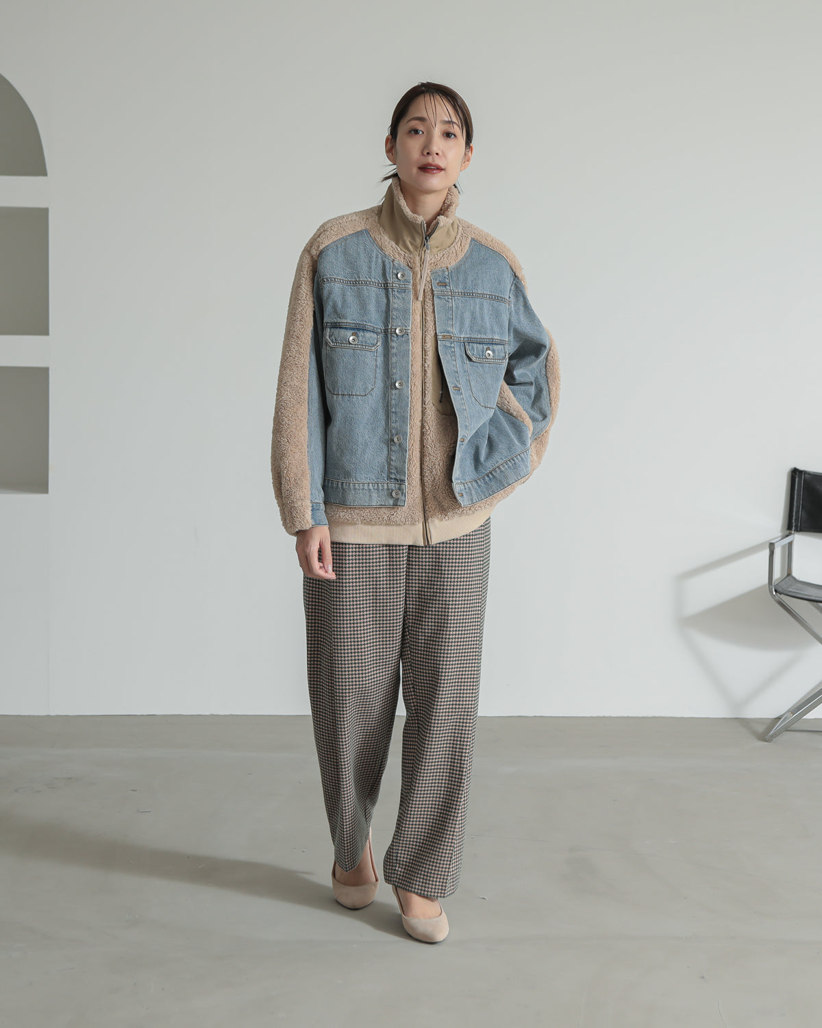 boa x denim jacket