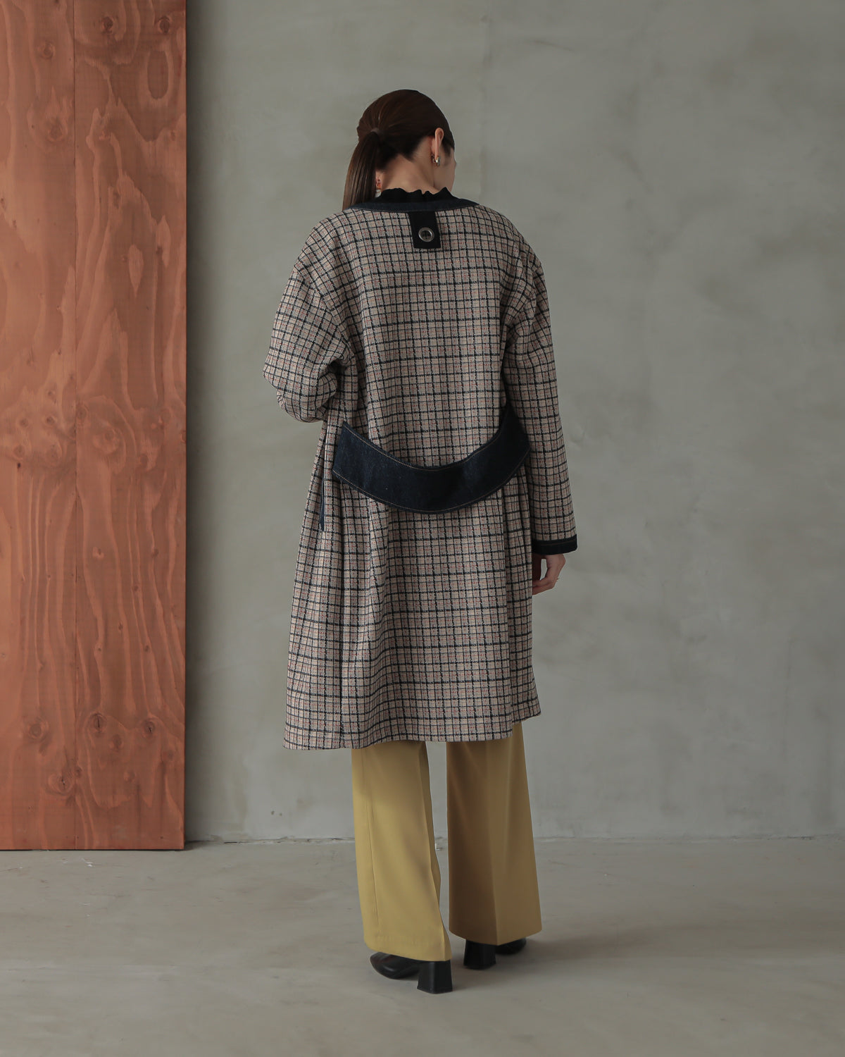 plaid coat