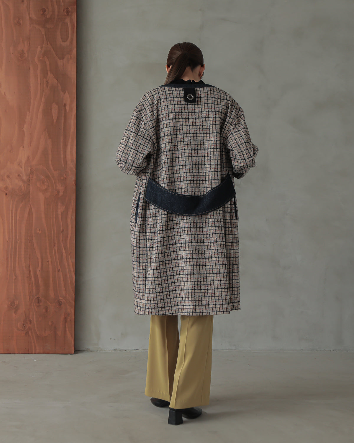 plaid coat