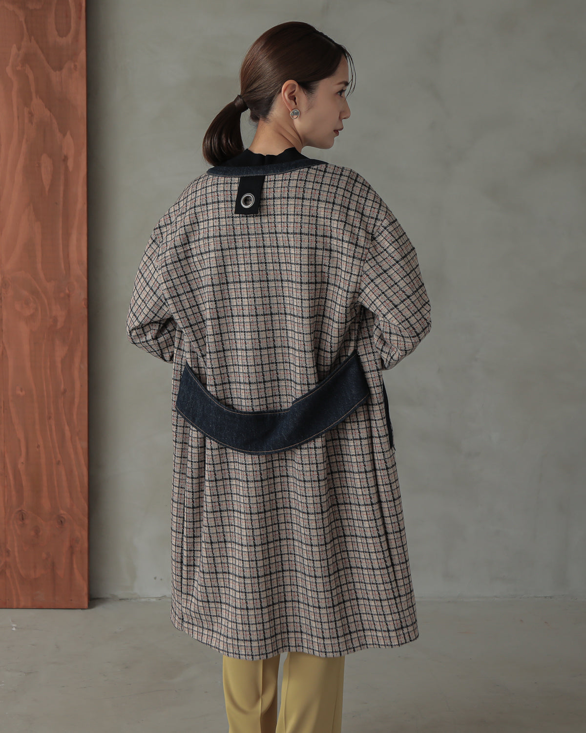 plaid coat