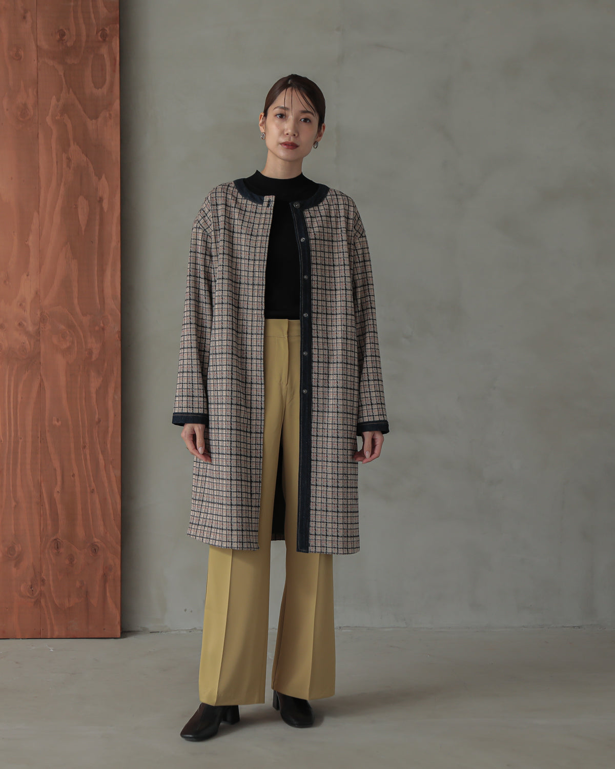 plaid coat
