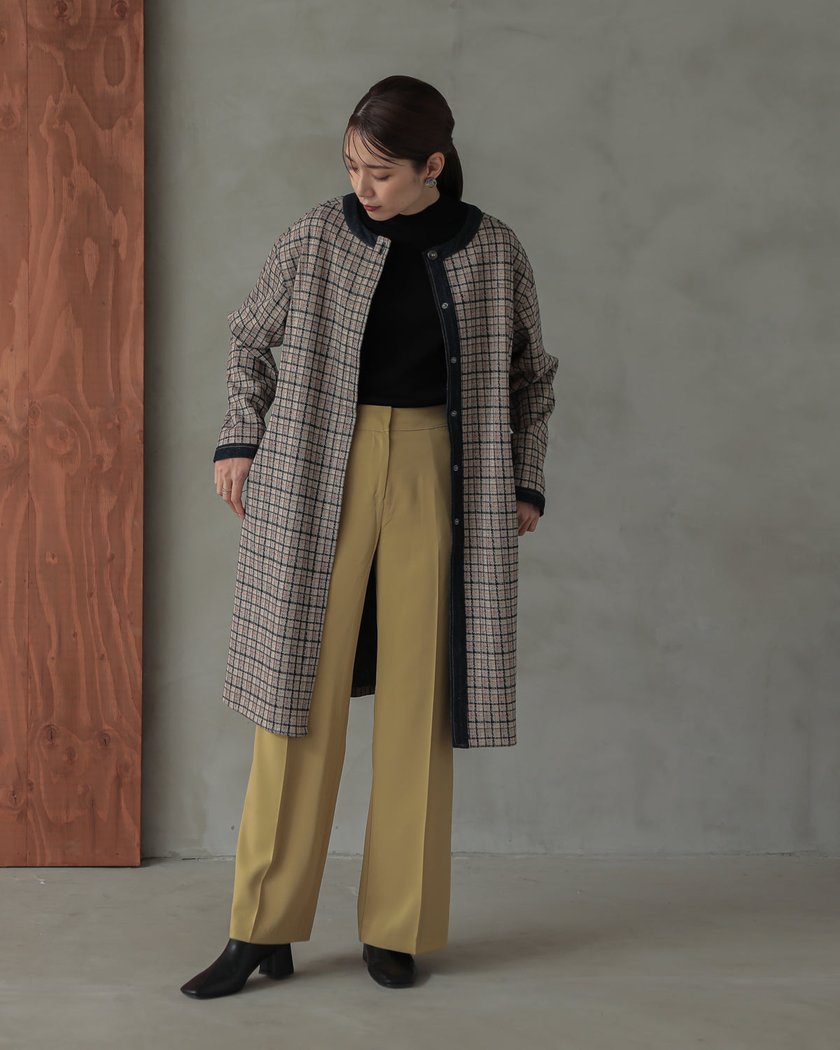 plaid coat