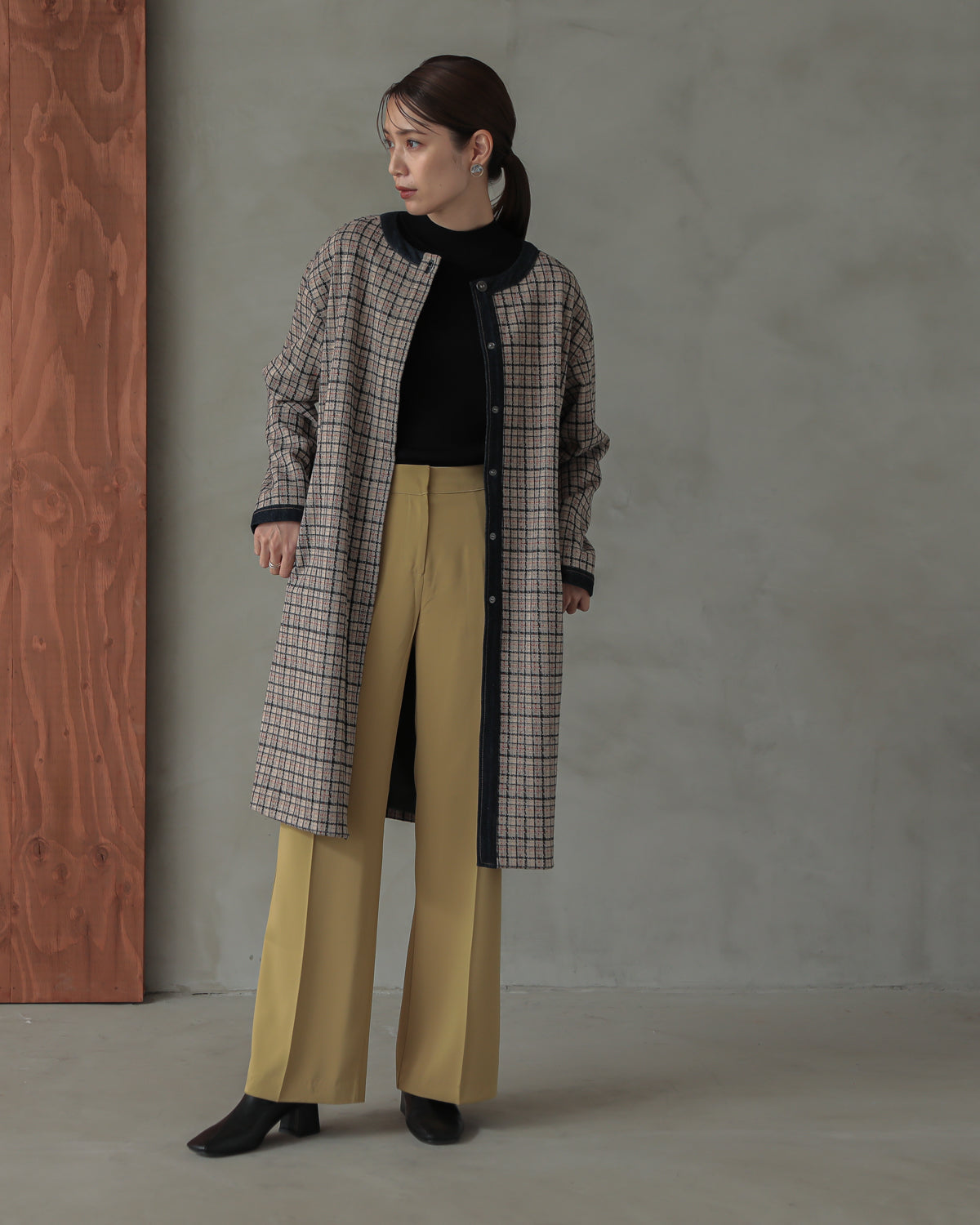 plaid coat