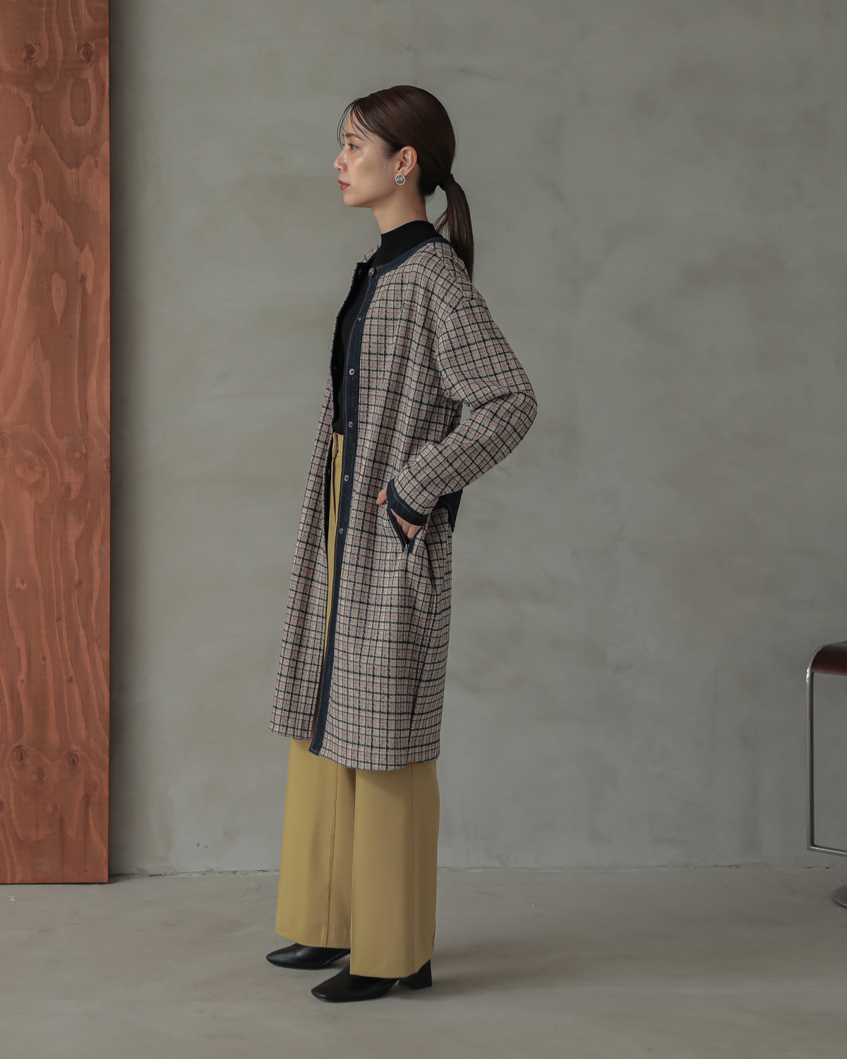 plaid coat