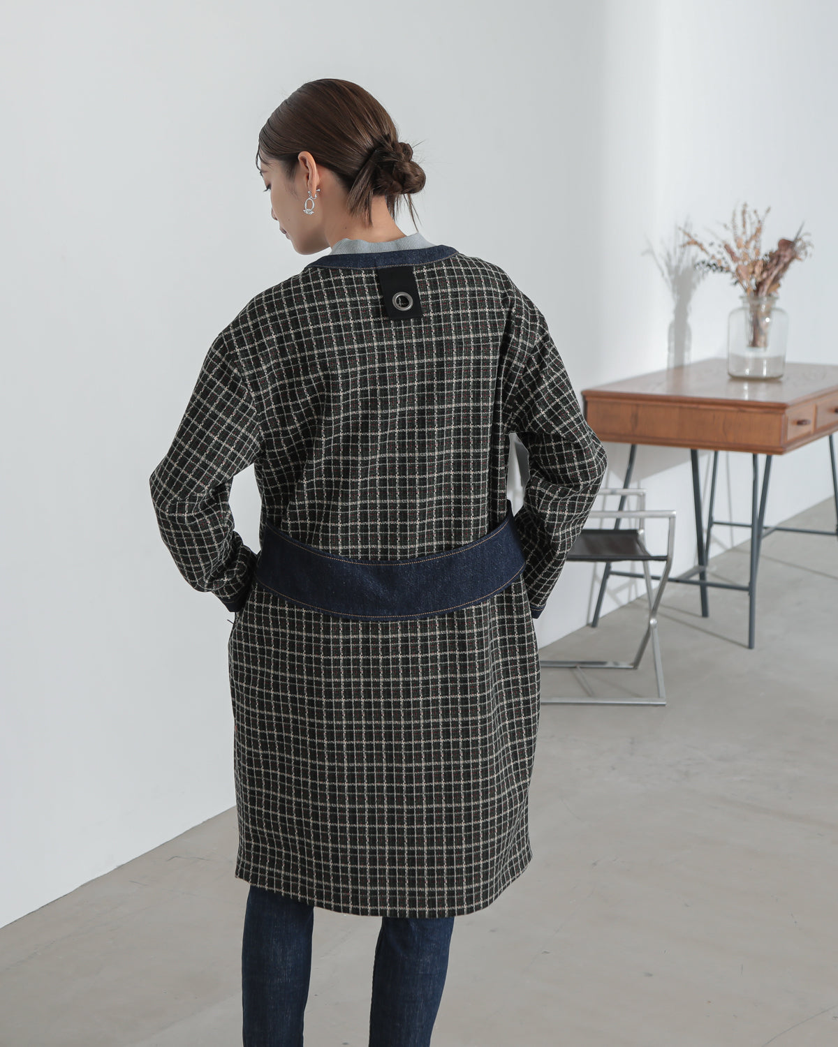 plaid coat