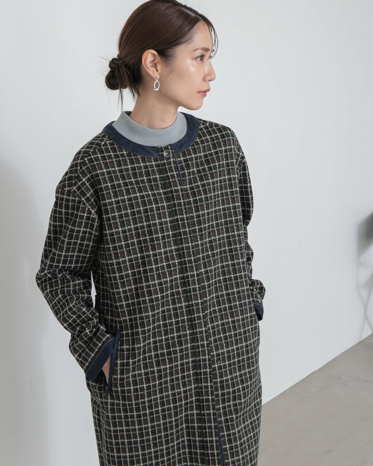 plaid coat