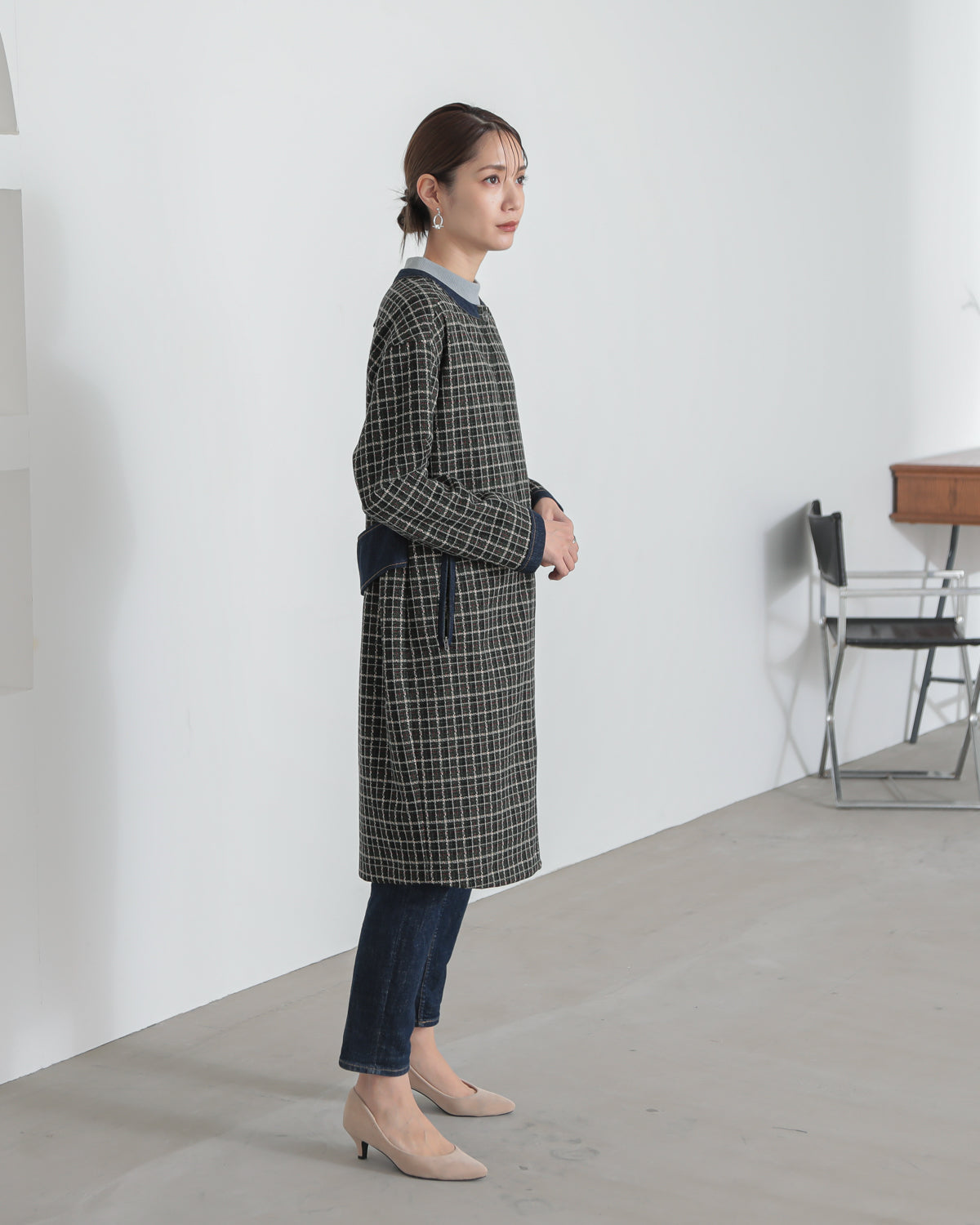 plaid coat