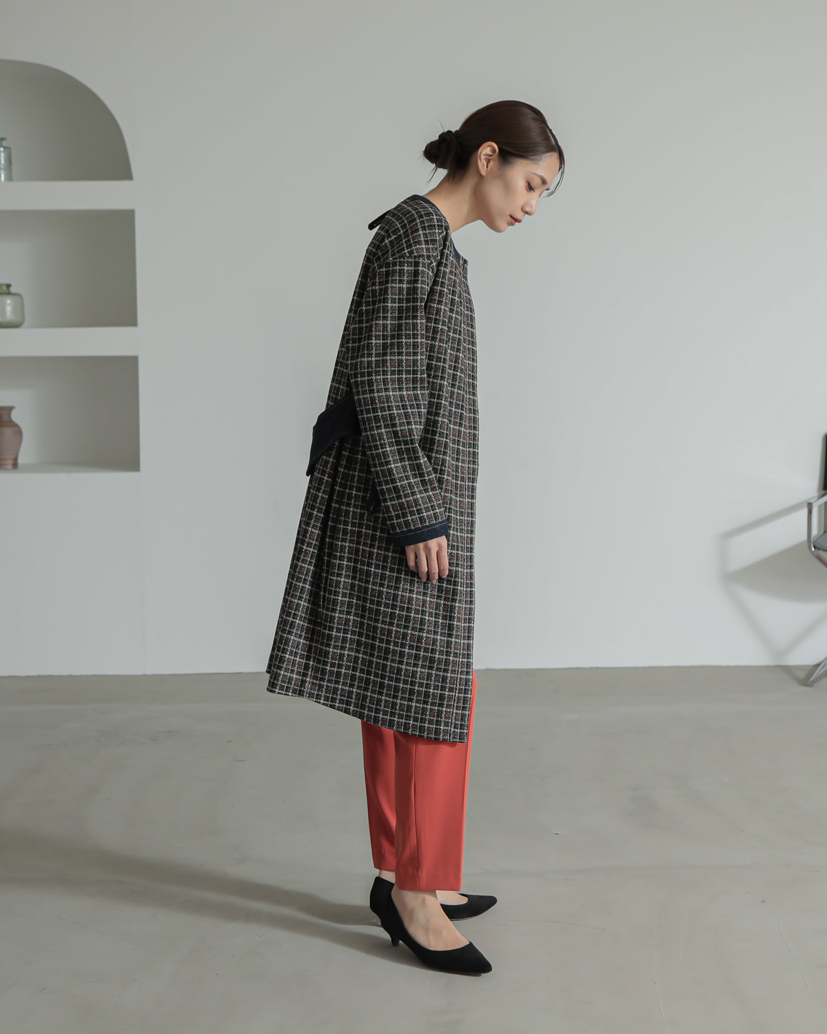 plaid coat