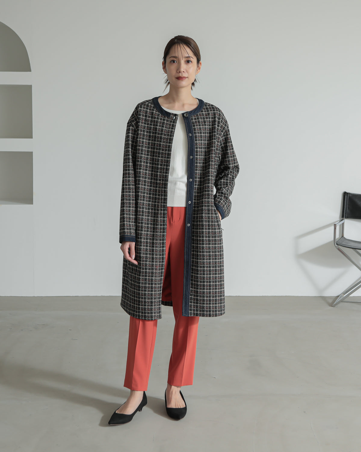plaid coat