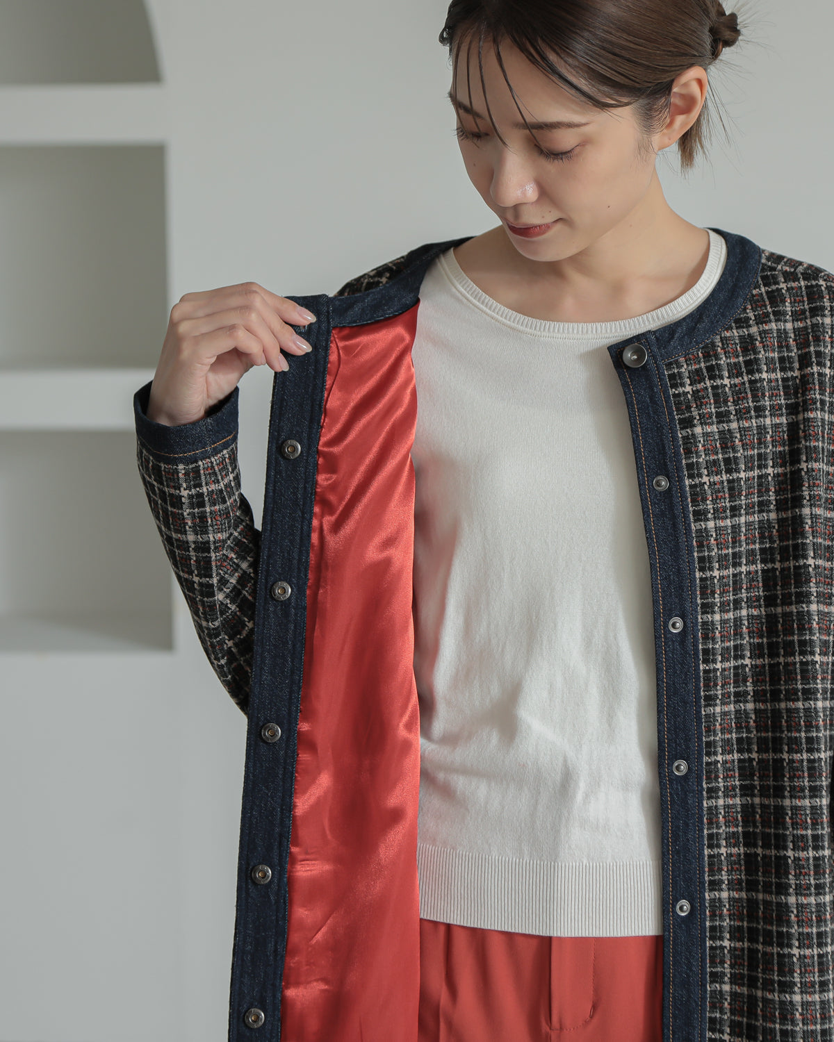 plaid coat