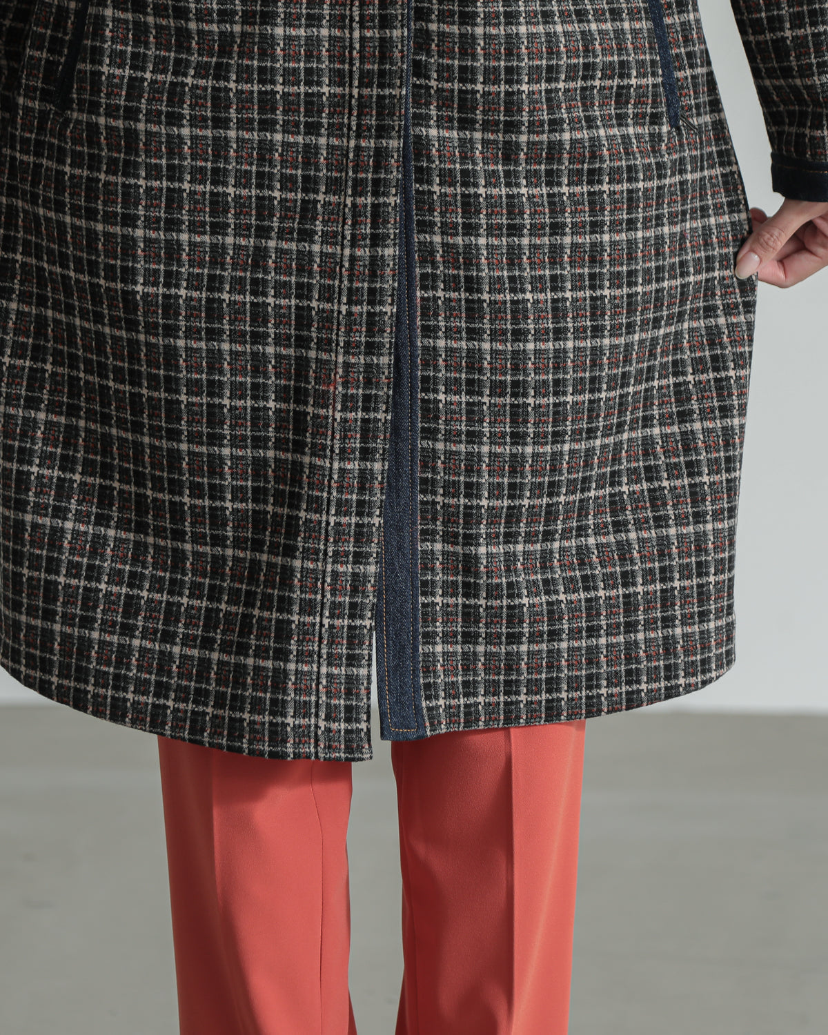 plaid coat