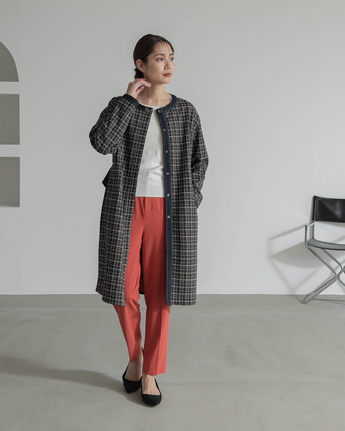 plaid coat