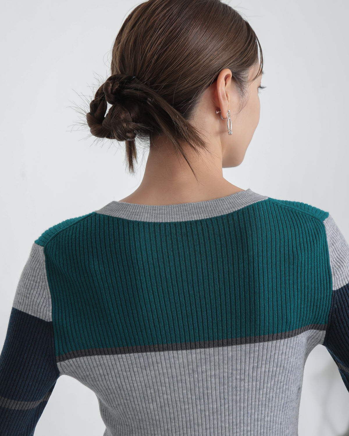 colored rib knit
