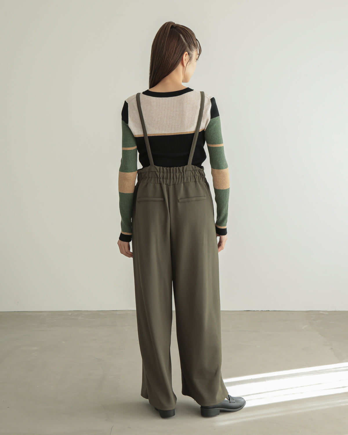 colored rib knit