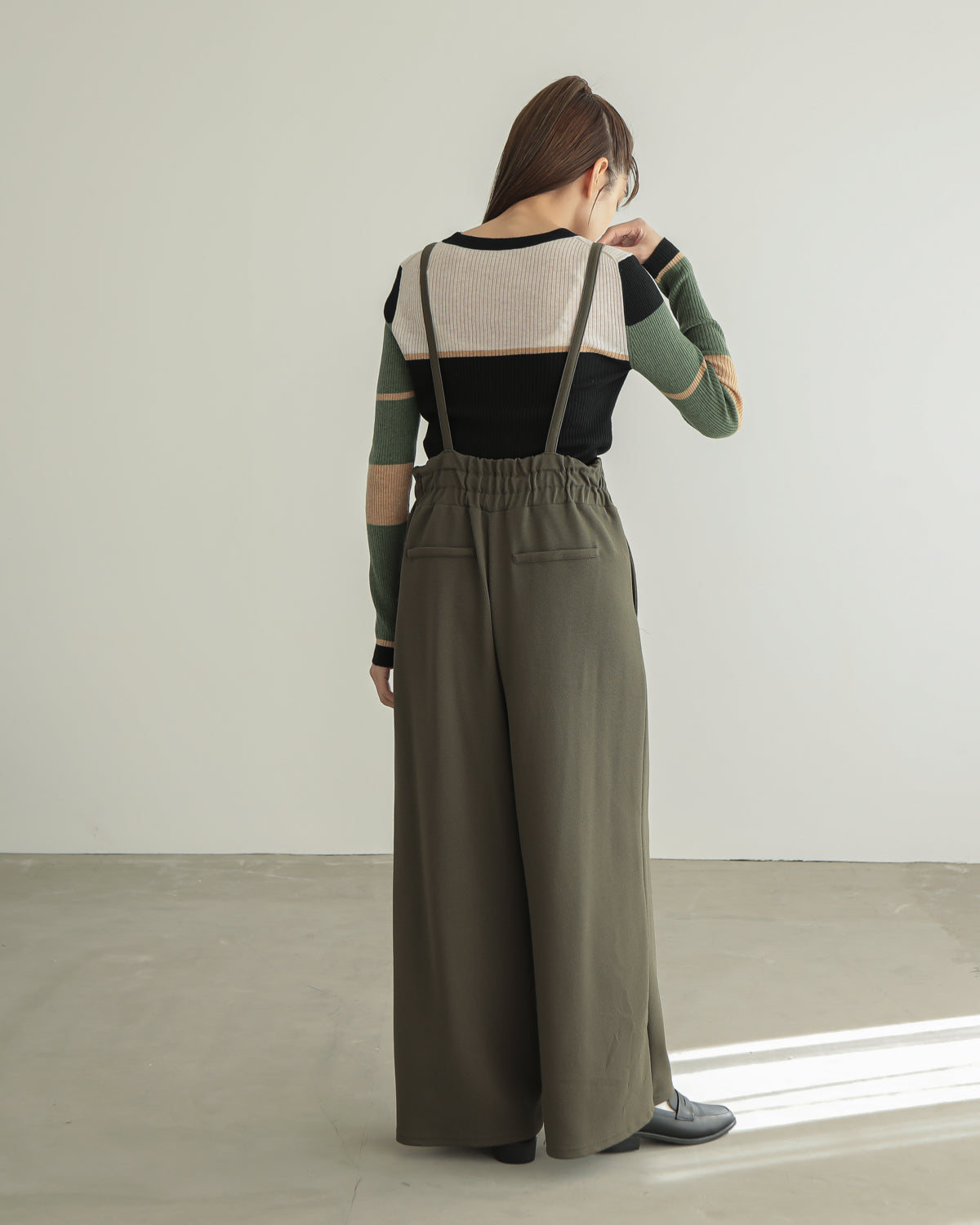 colored rib knit
