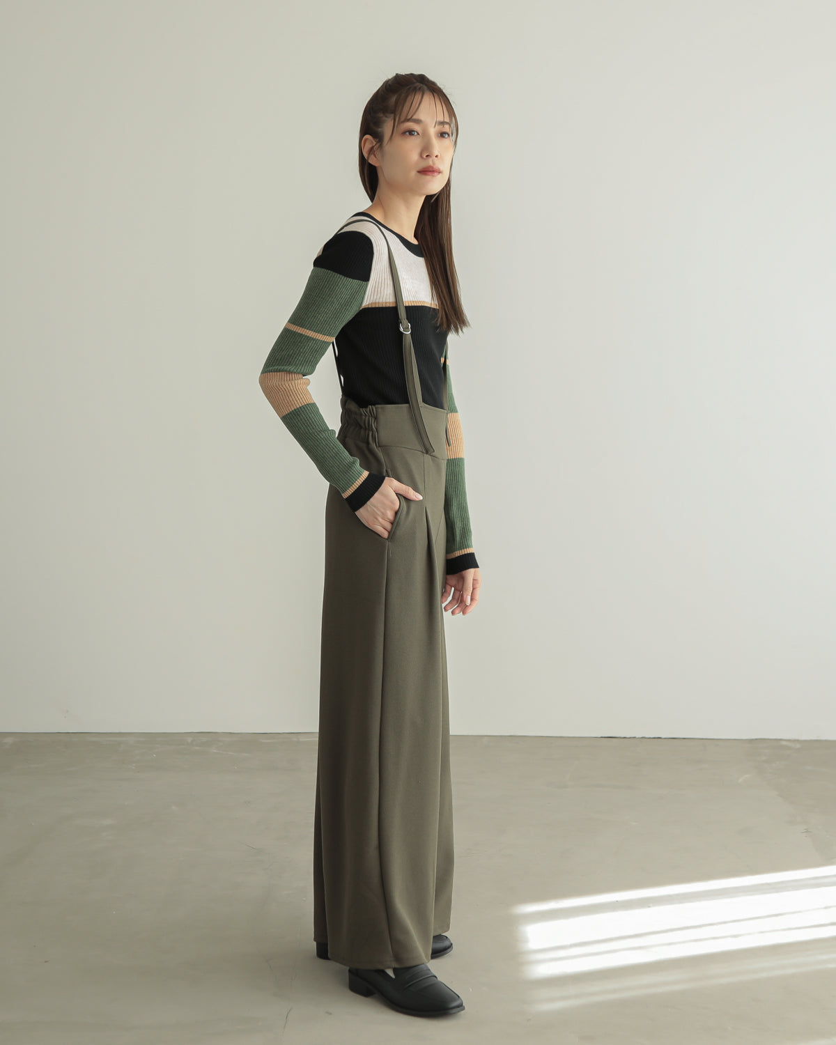 colored rib knit
