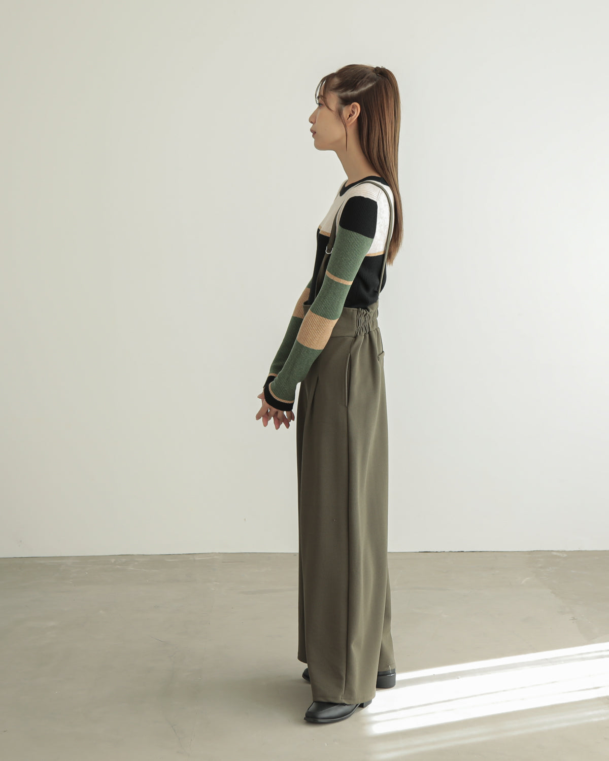 colored rib knit