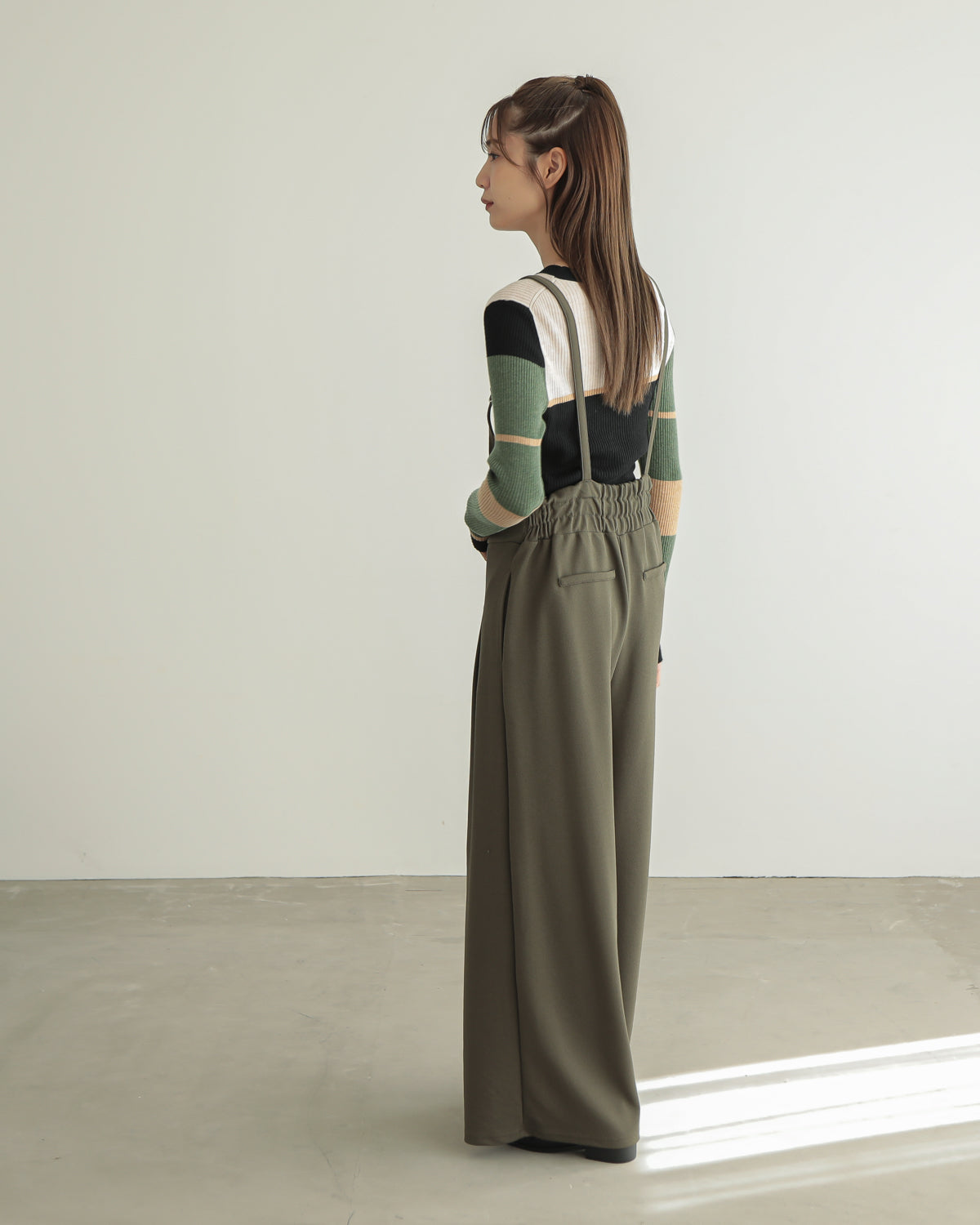 colored rib knit