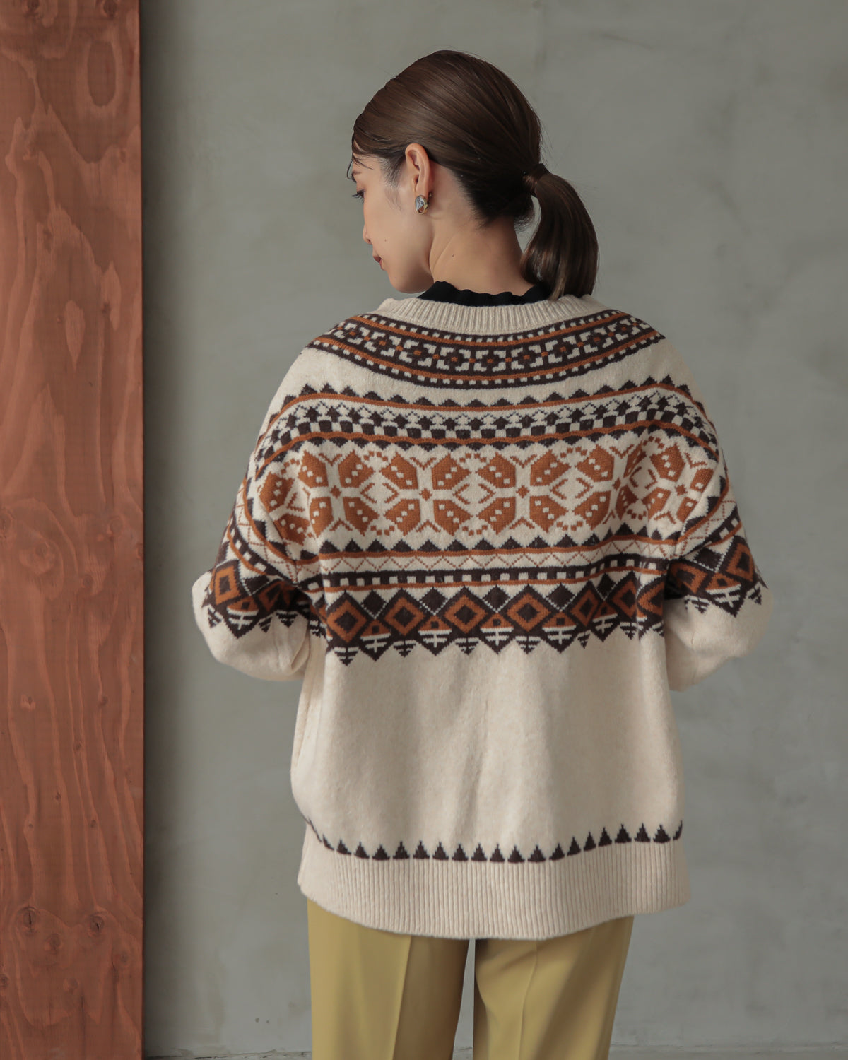 tyrolean knit cardigan