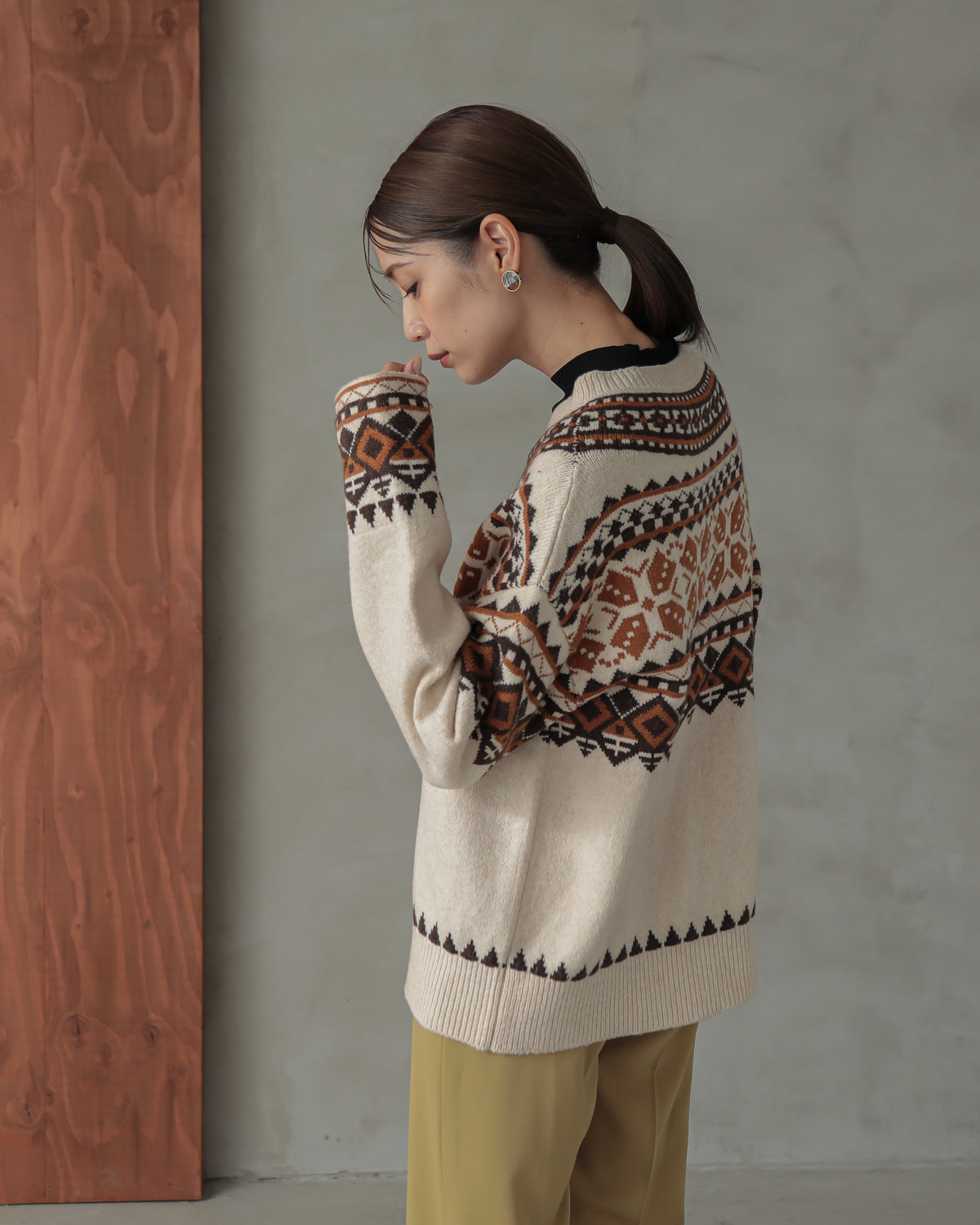 tyrolean knit cardigan