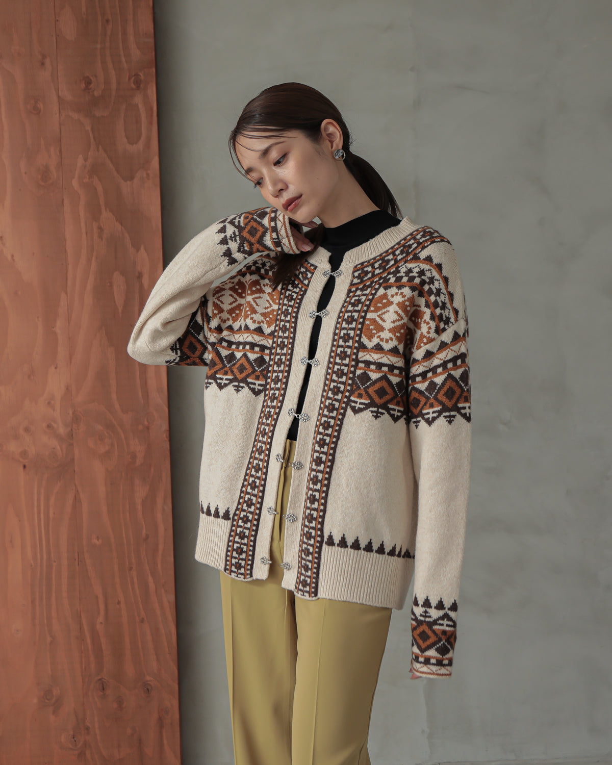 tyrolean knit cardigan