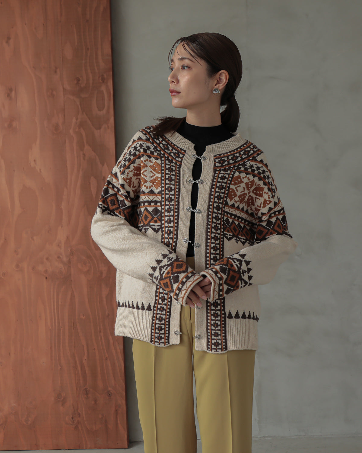 tyrolean knit cardigan