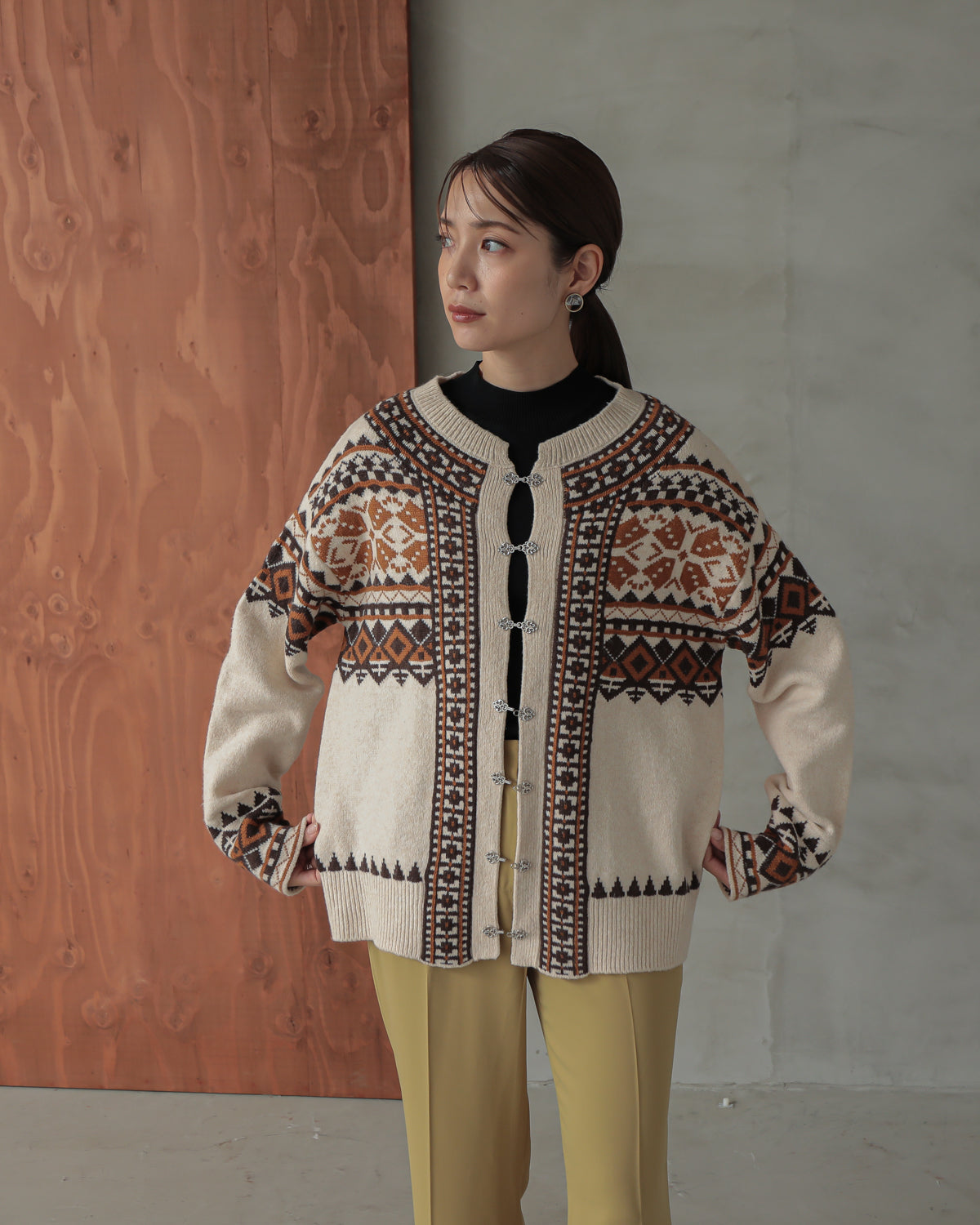 tyrolean knit cardigan