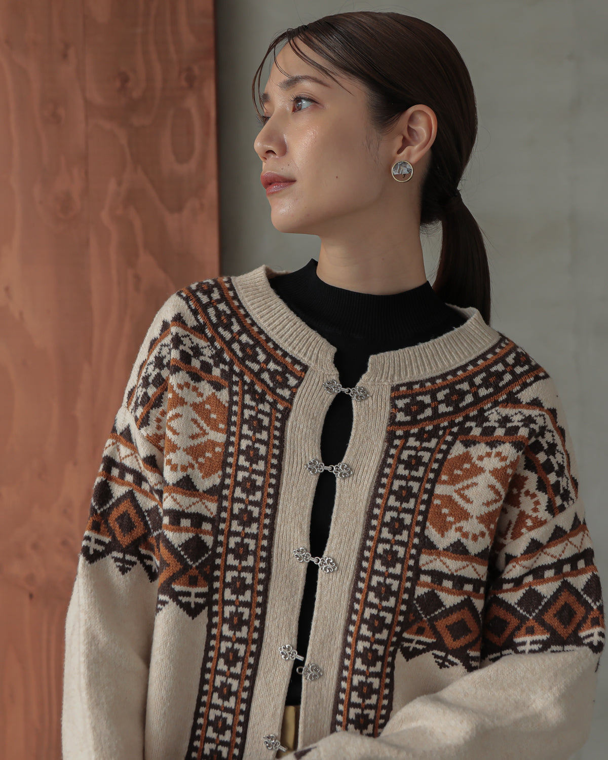 tyrolean knit cardigan