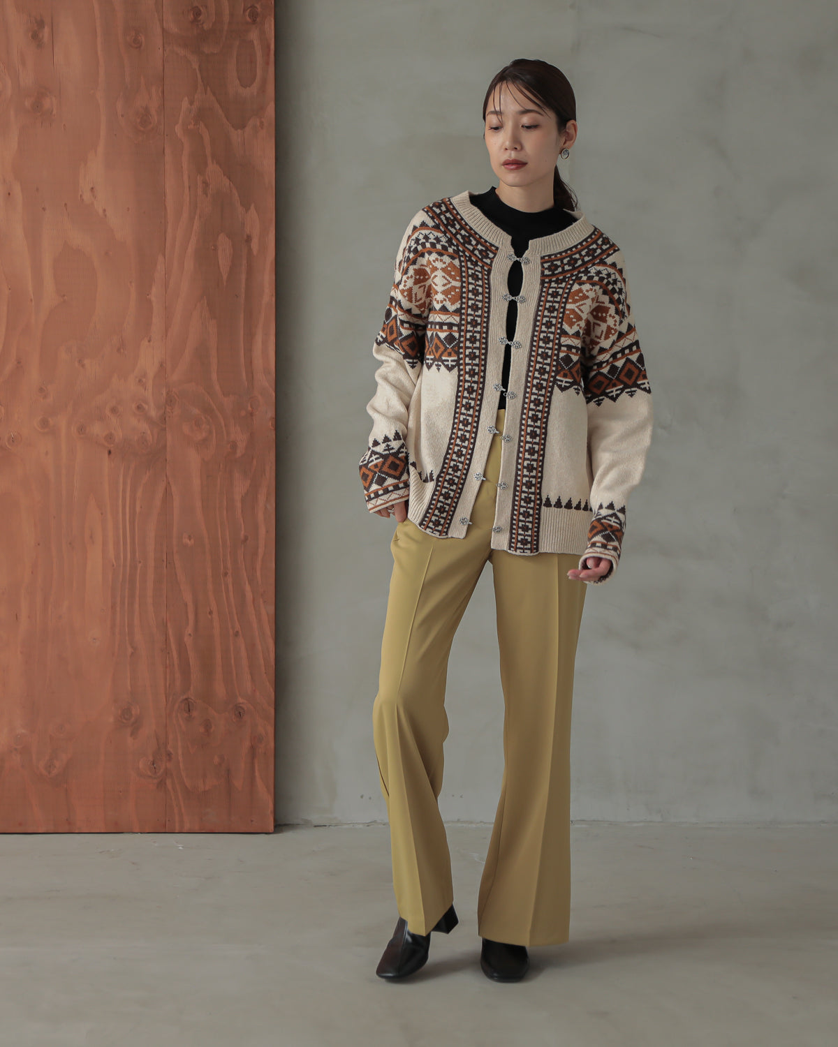 tyrolean knit cardigan
