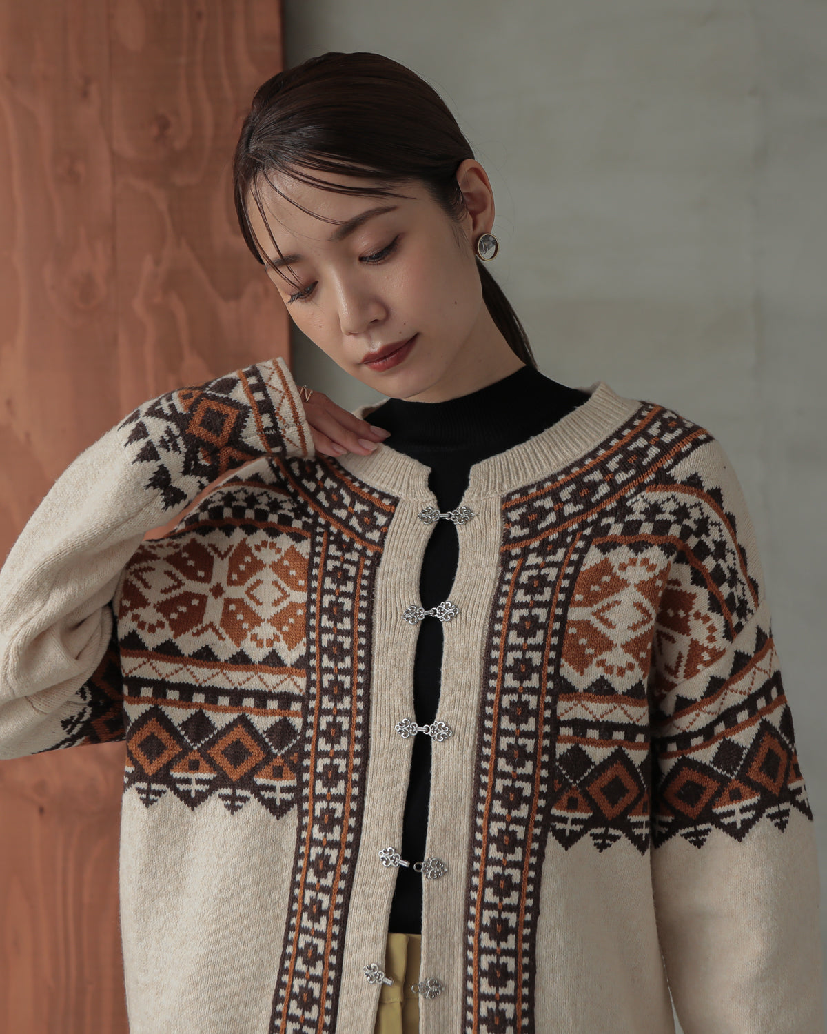tyrolean knit cardigan