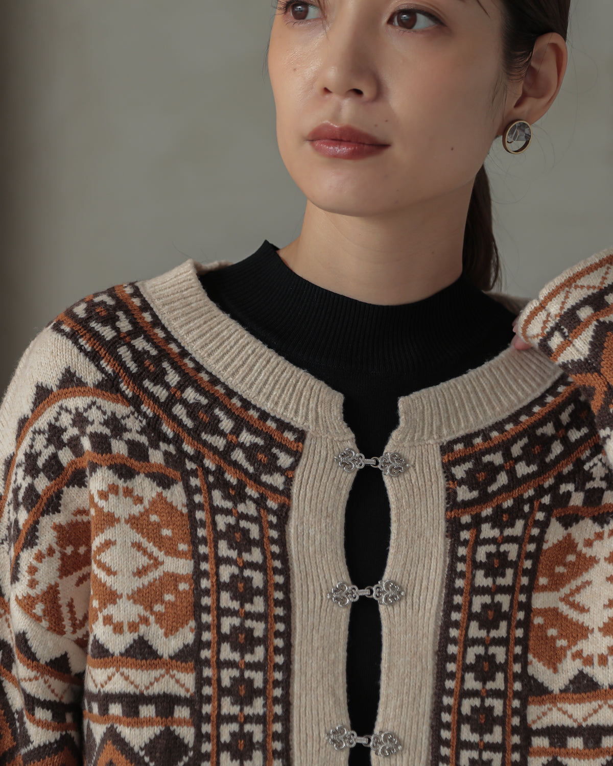 tyrolean knit cardigan