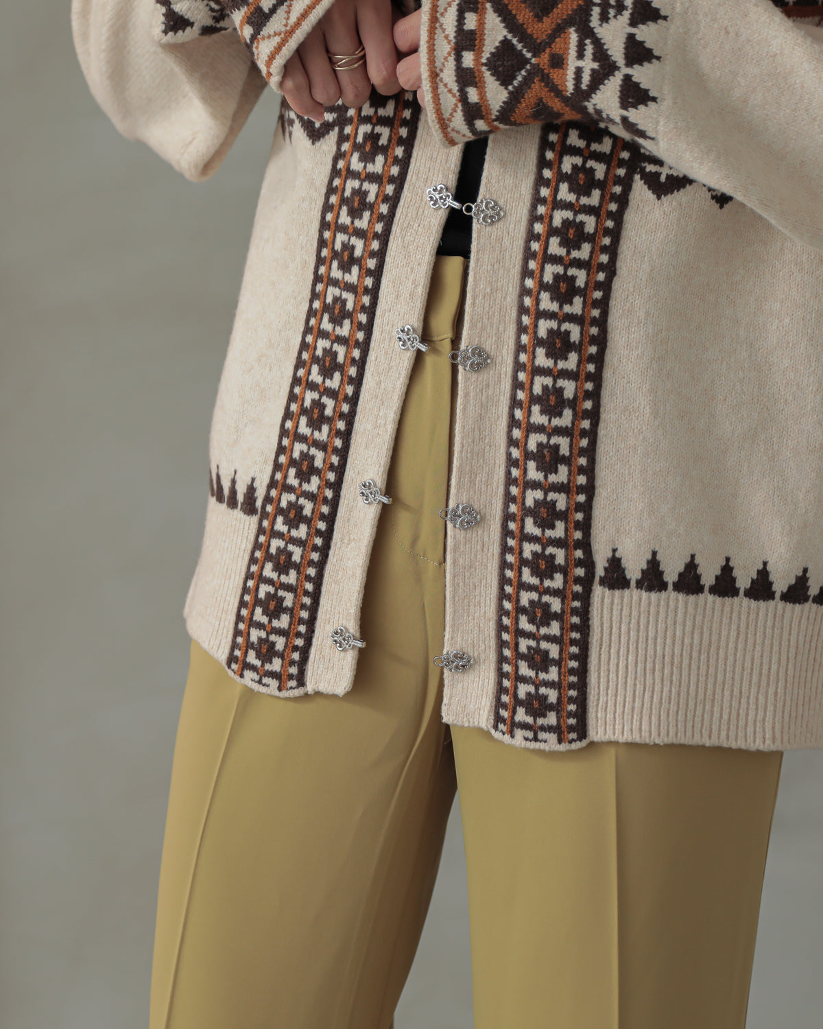 tyrolean knit cardigan