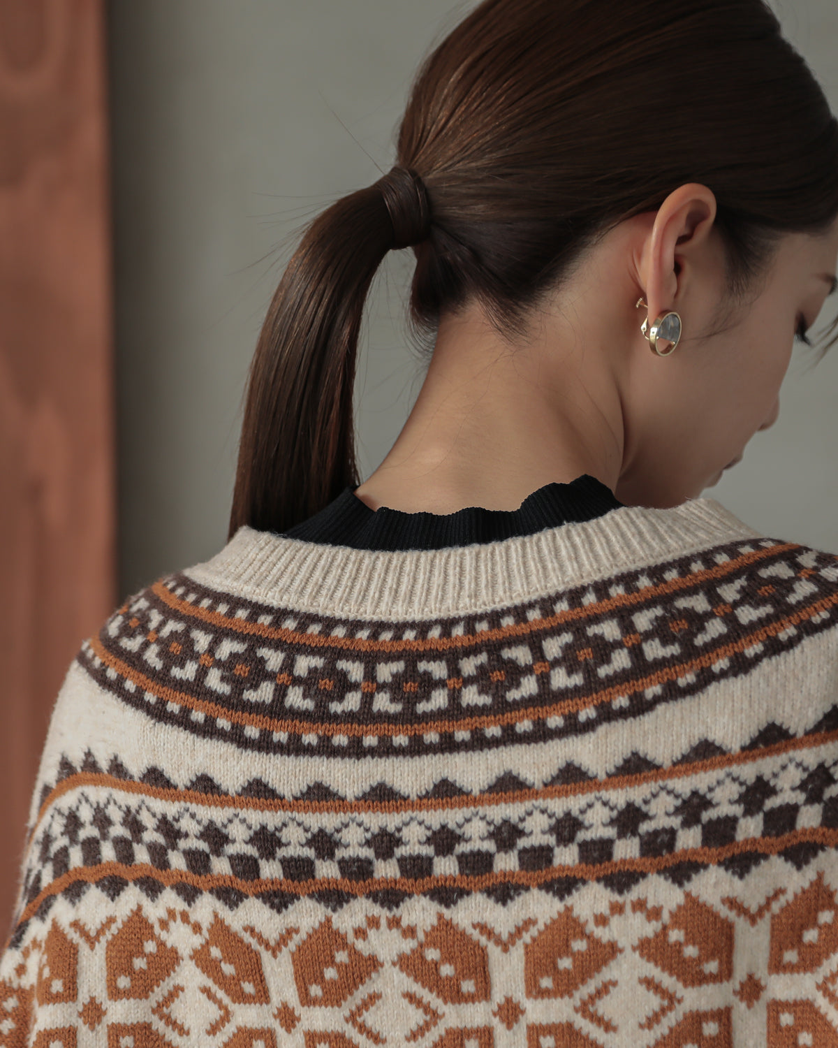 tyrolean knit cardigan