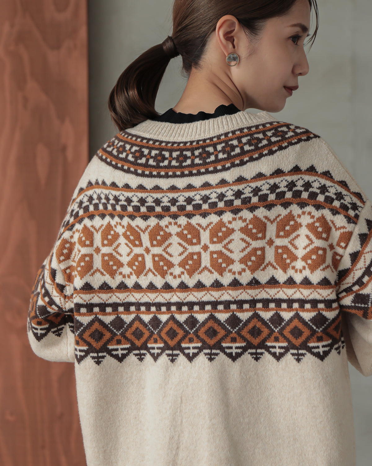 tyrolean knit cardigan