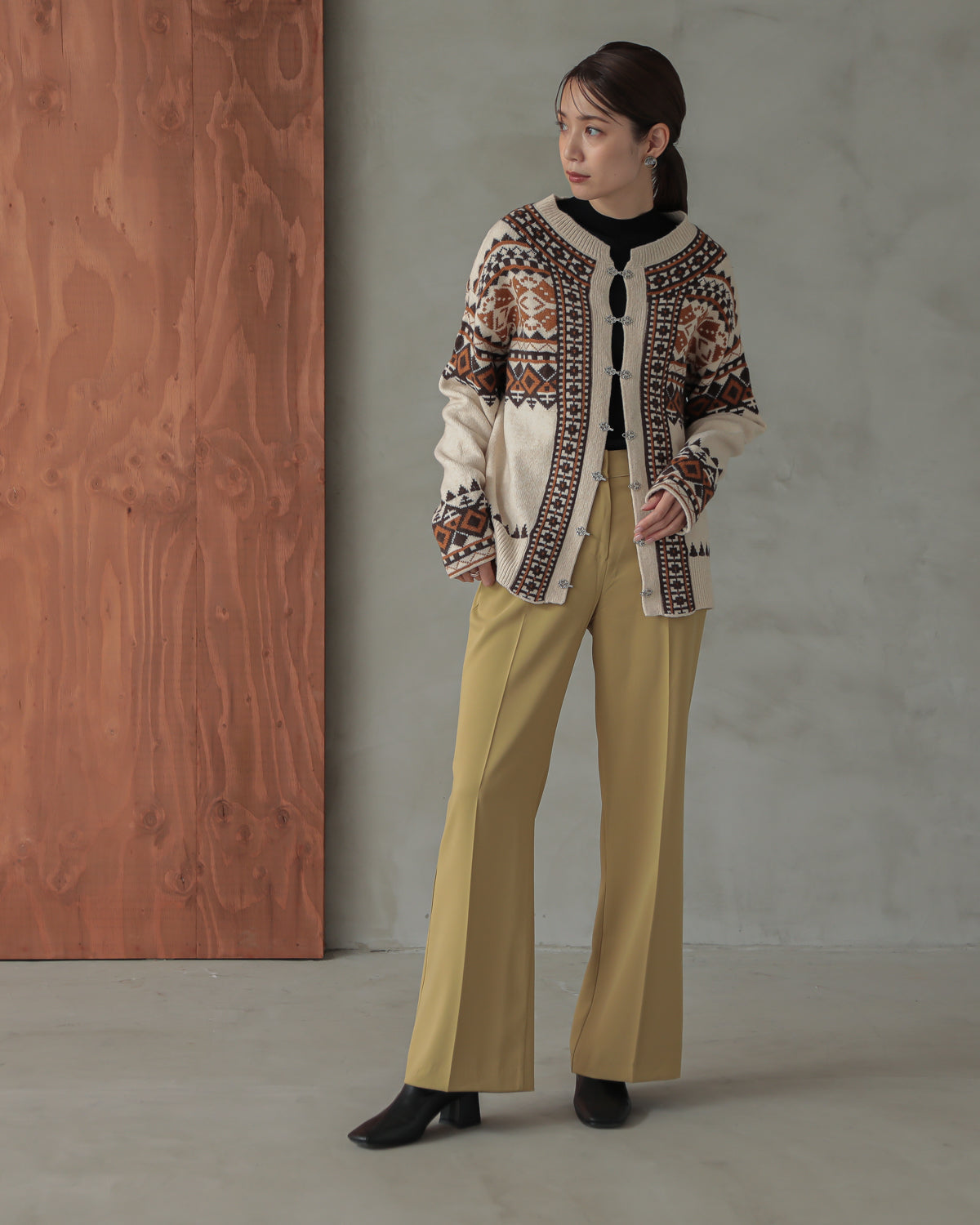 tyrolean knit cardigan